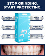 Pro White Grind Defense Night Guard — advertorial infographic