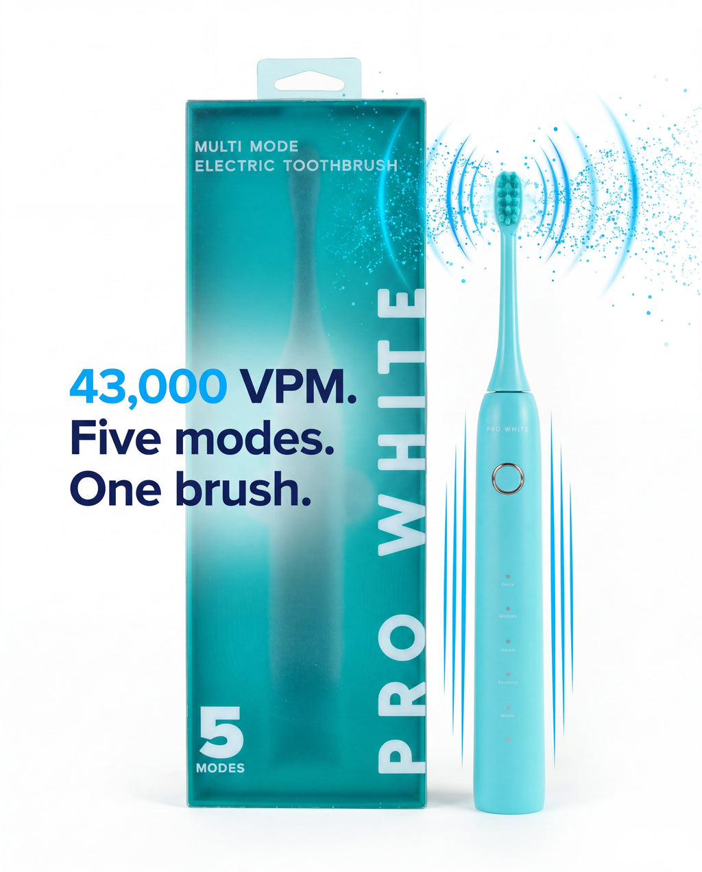 Pro White Multi-Mode Sonic Electric Toothbrush — hero editorial