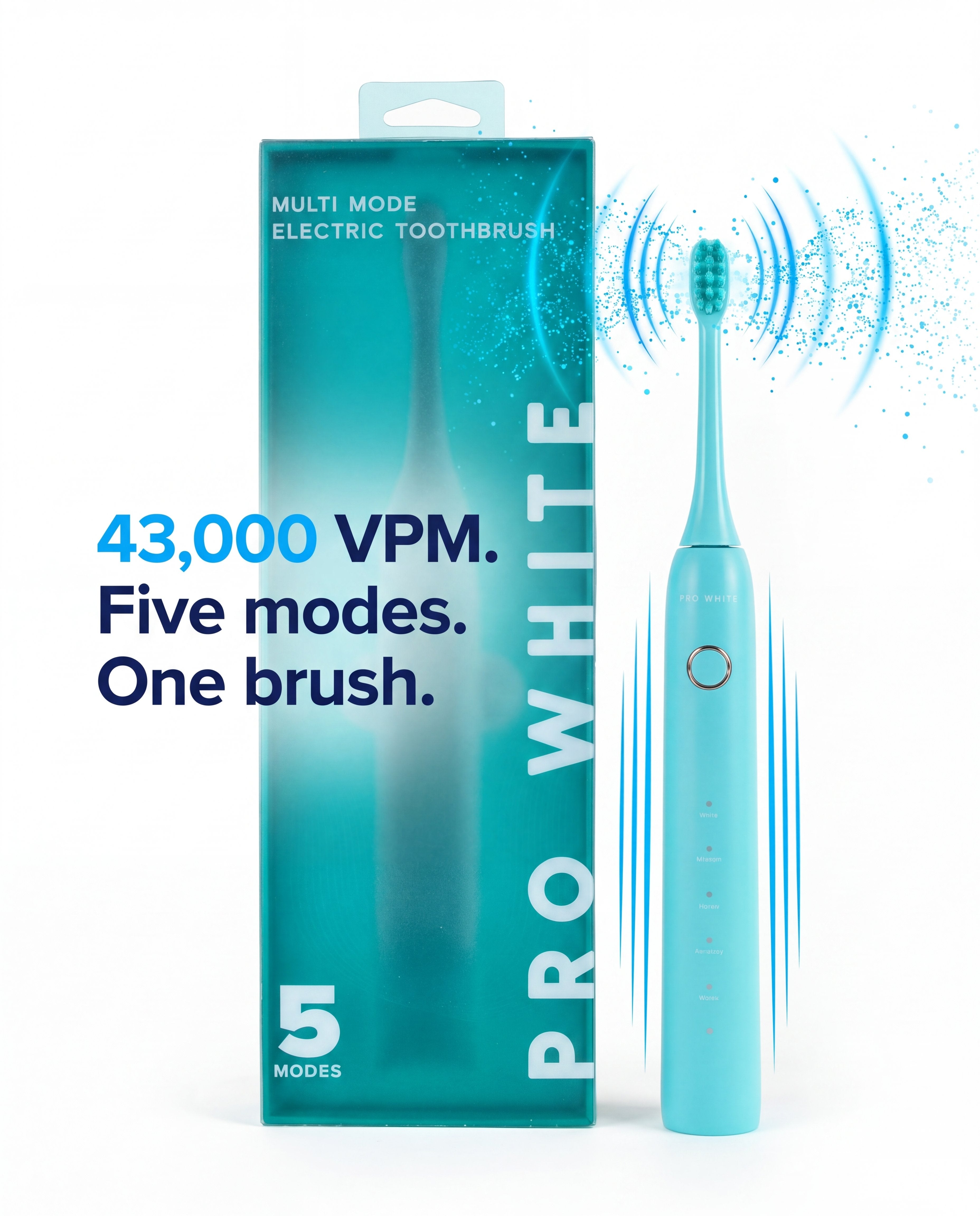 Pro White Multi-Mode Sonic Electric Toothbrush — hero editorial