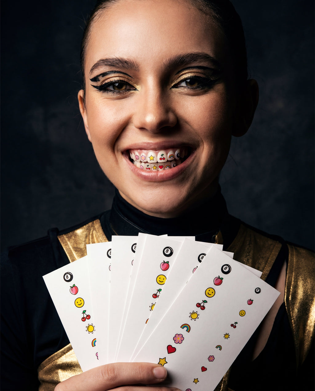 Pro White Tooth Tattoo Stickers — before and after results