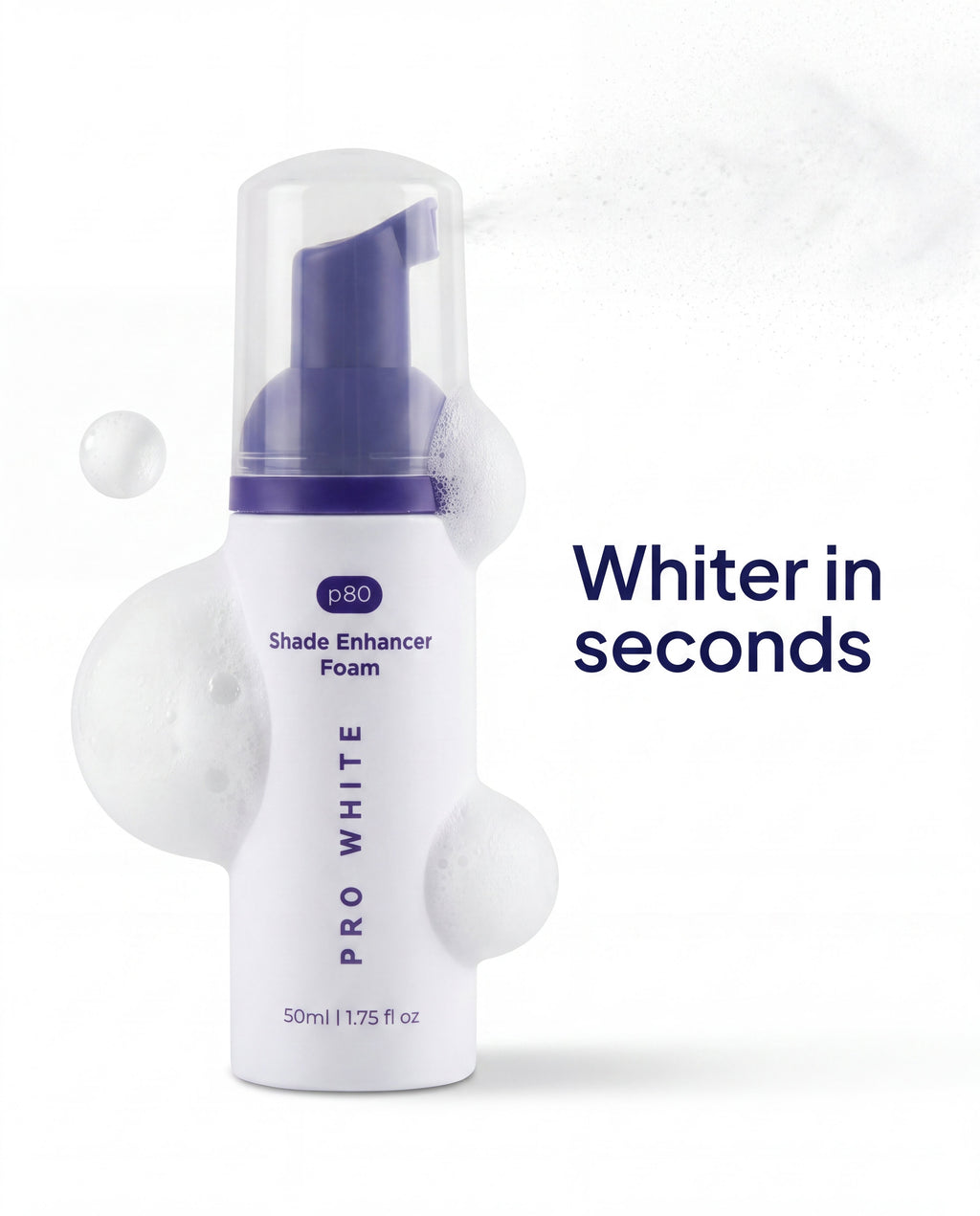 Pro White p80 Shade Enhancer Foam — lifestyle flat lay