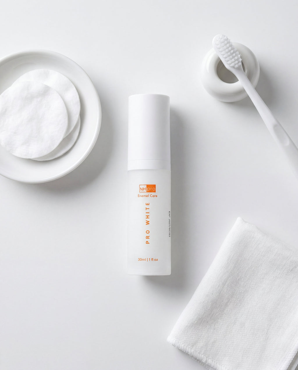 Pro White NHpro Enamel Care Serum — advertorial infographic
