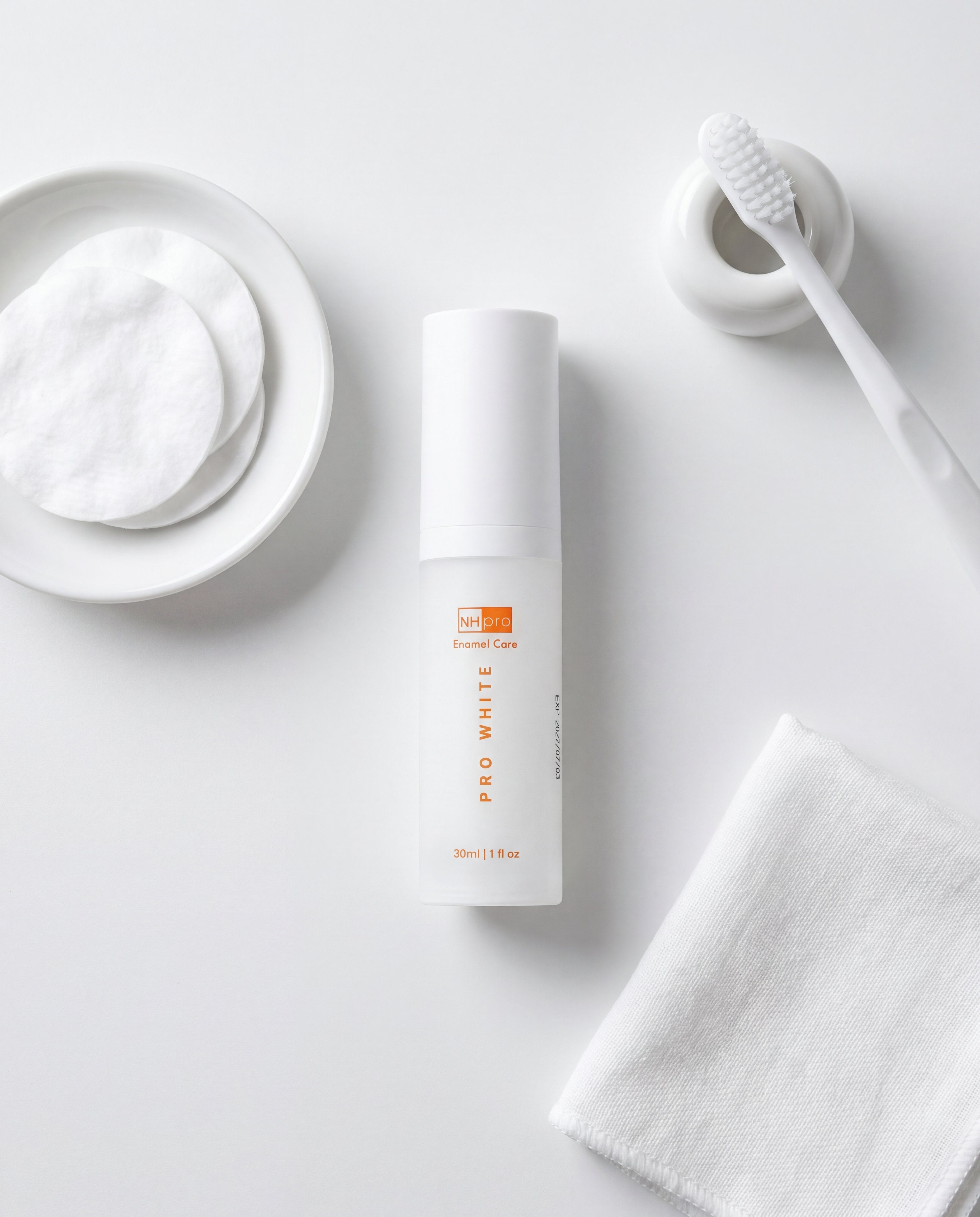 Pro White NHpro Enamel Care Serum — advertorial infographic
