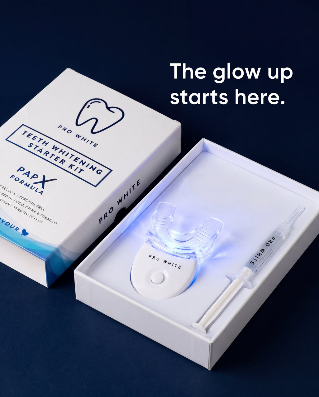 Pro White PAP-X Starter Teeth Whitening Kit — before and after results