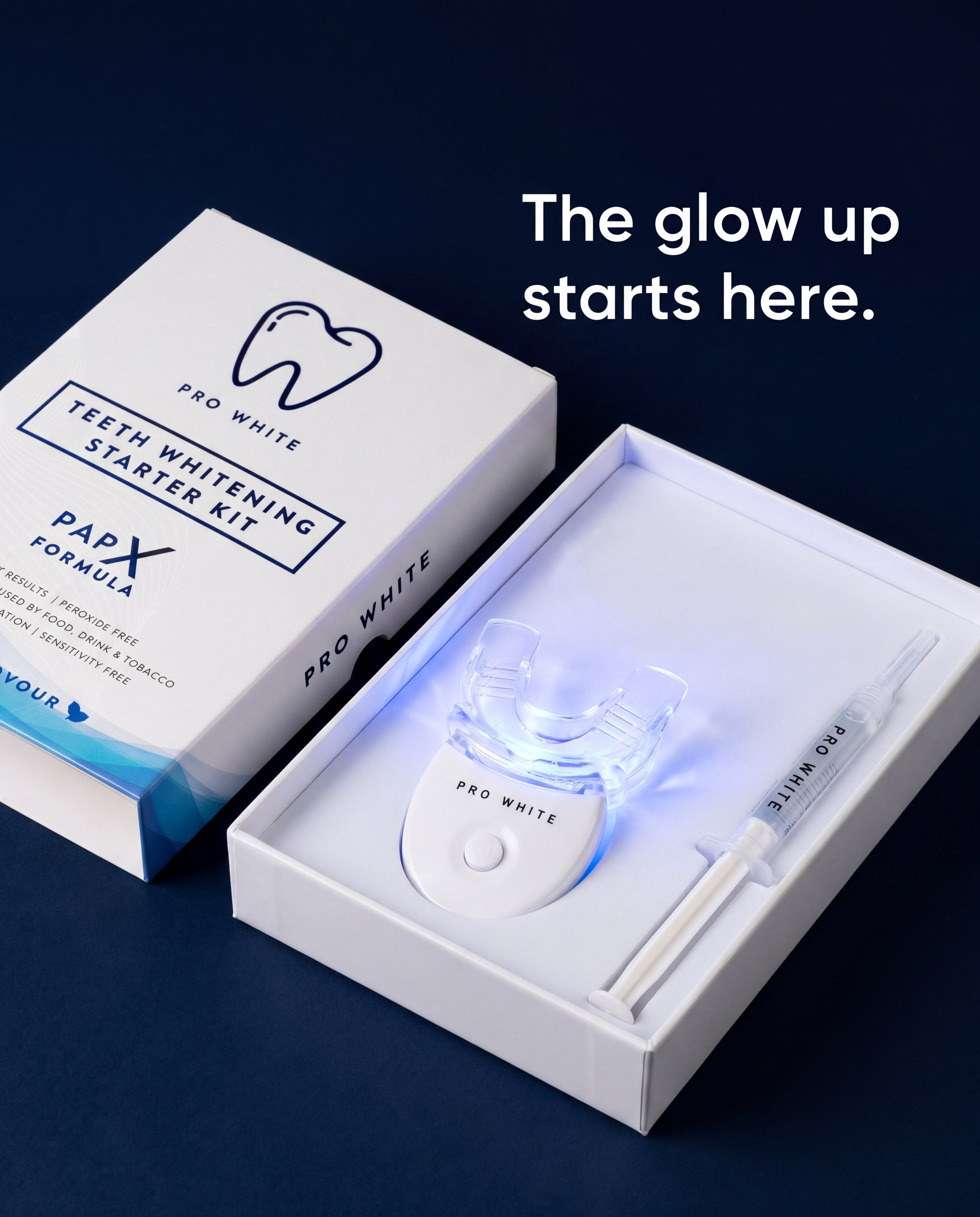 Pro White PAP-X Starter Teeth Whitening Kit — before and after results