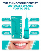 Pro White Portable Water Flosser — advertorial infographic