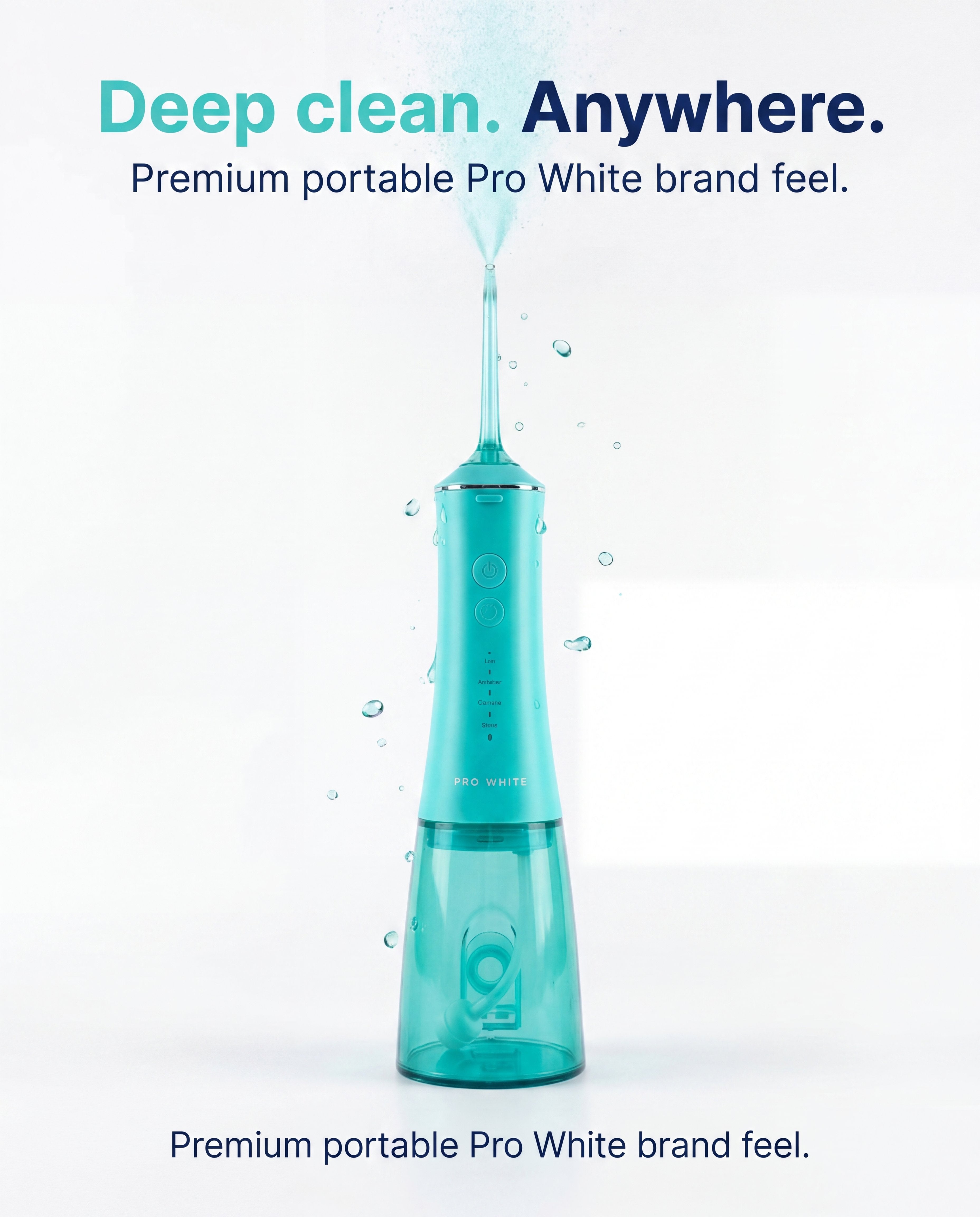 Pro White Portable Water Flosser — hero editorial