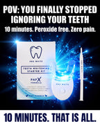 Pro White PAP-X Starter Teeth Whitening Kit — advertorial infographic