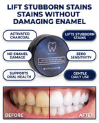 Pro White Activated Charcoal Teeth Whitening Powder — advertorial infographic