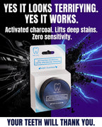 Pro White Activated Charcoal Teeth Whitening Powder — Gen Z bold creative