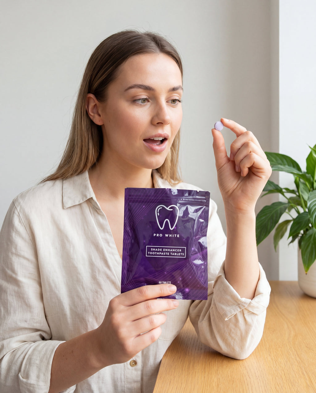Pro White p80 Shade Enhancer Toothpaste Tabs — creator hold